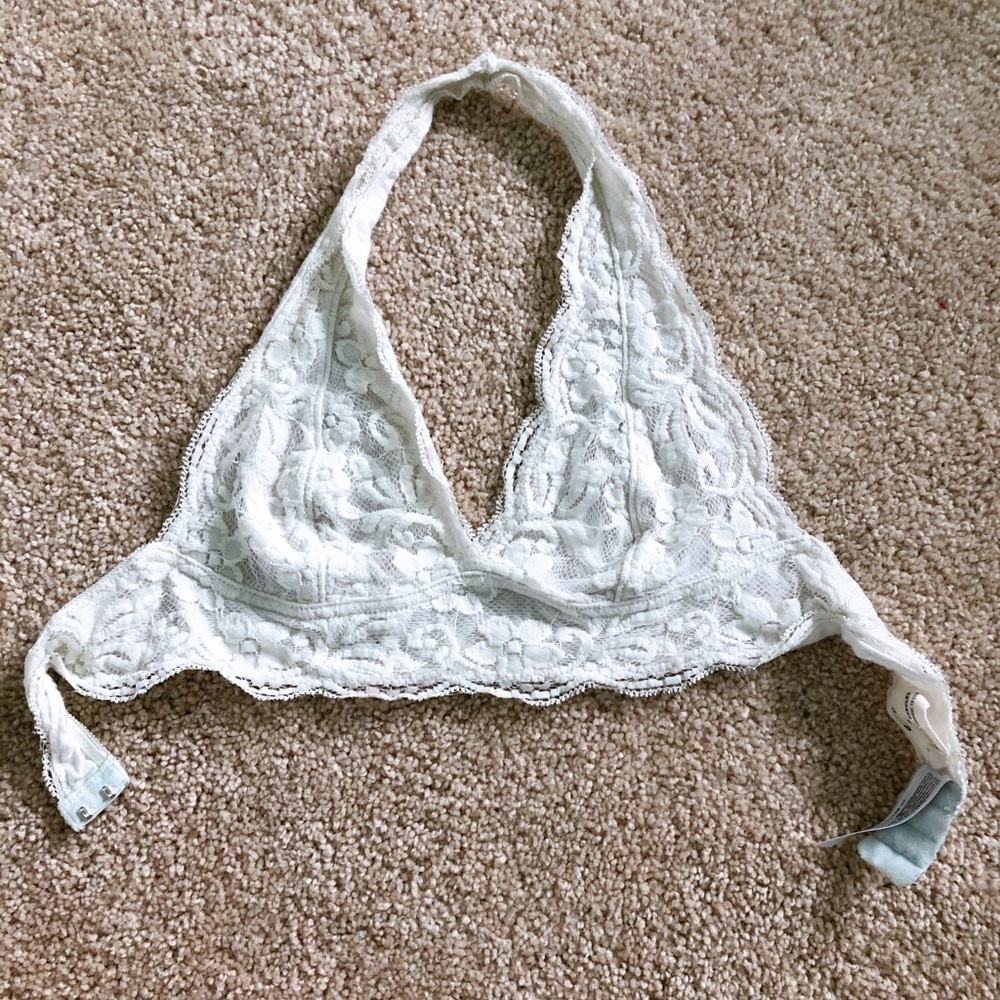 white bralette urban outfitters halter